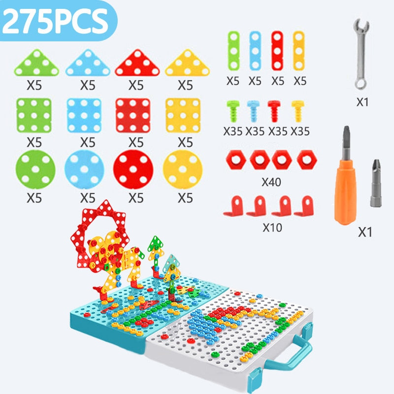 Drilling Screw 3D Creative Mosaic Puzzle Toy