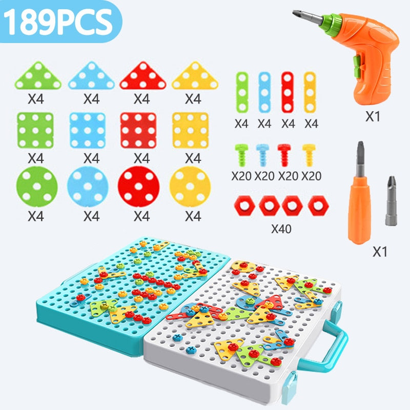 Drilling Screw 3D Creative Mosaic Puzzle Toy
