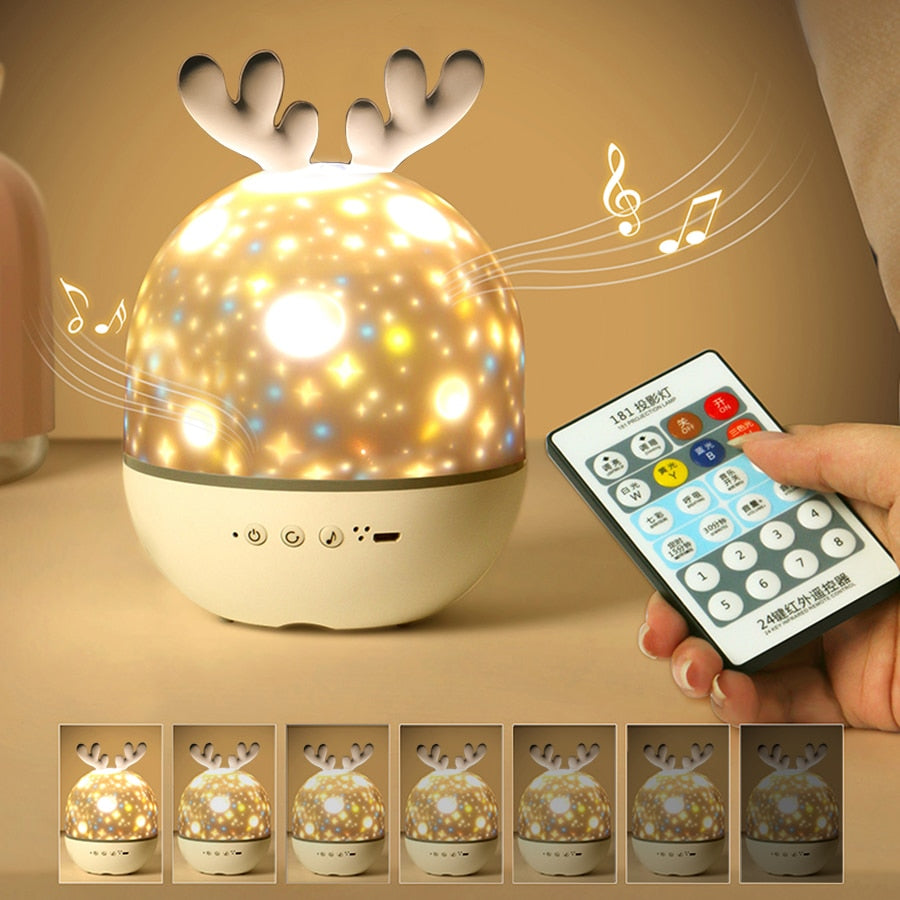 Rotating Starry Sky Projector with Bluetooth