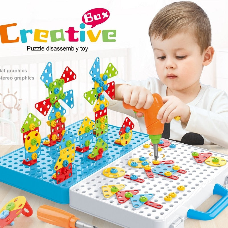 Drilling Screw 3D Creative Mosaic Puzzle Toy