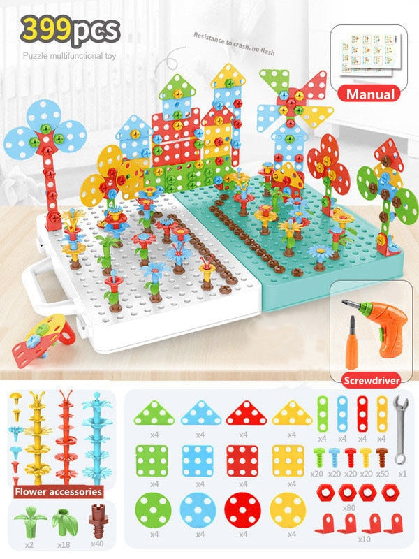 Drilling Screw 3D Creative Mosaic Puzzle Toy