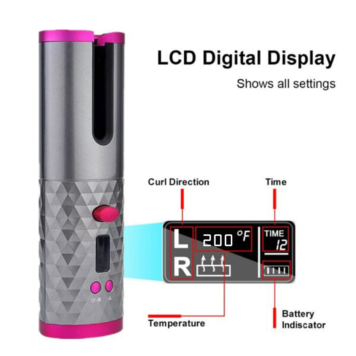 CORDLESS AUTOMATIC HAIR CURLER