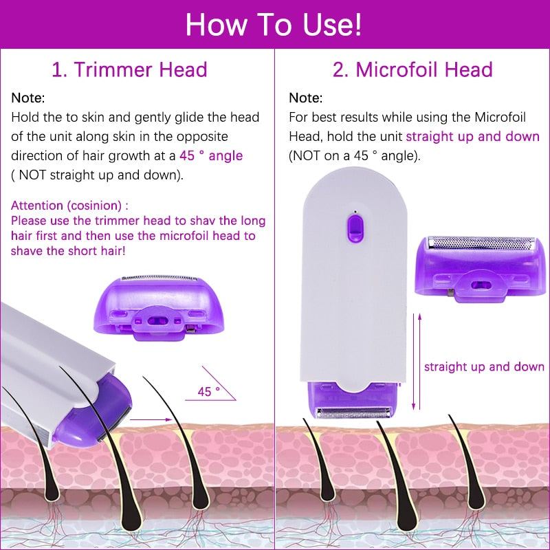 Rechargeable electric epilator