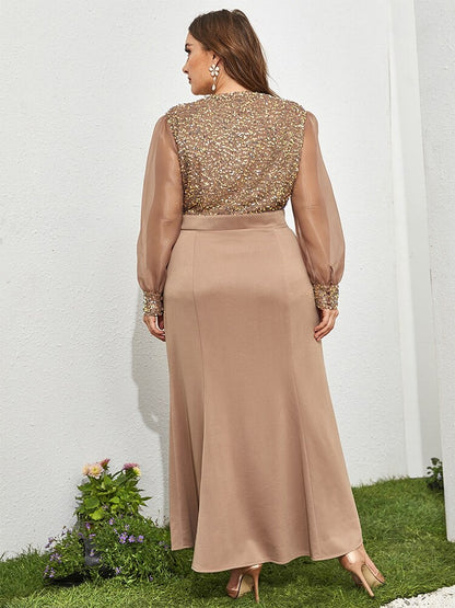 Michelline Plus Size Long Sleeve Luxury Chic
