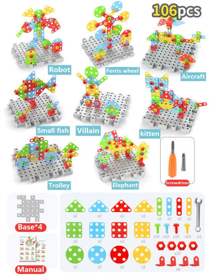 Drilling Screw 3D Creative Mosaic Puzzle Toy