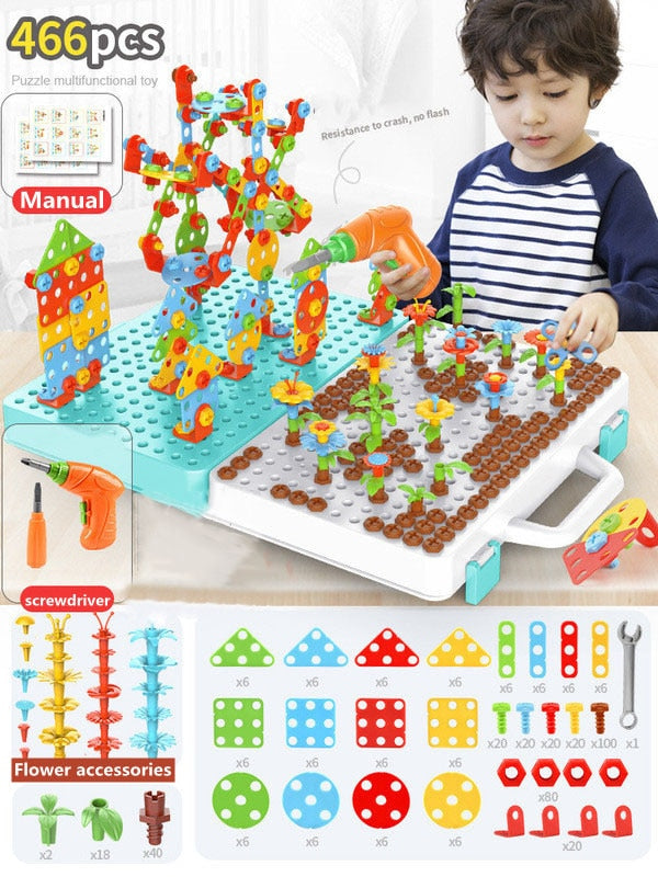 Drilling Screw 3D Creative Mosaic Puzzle Toy