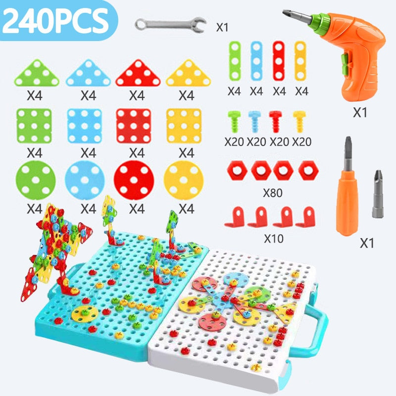 Drilling Screw 3D Creative Mosaic Puzzle Toy