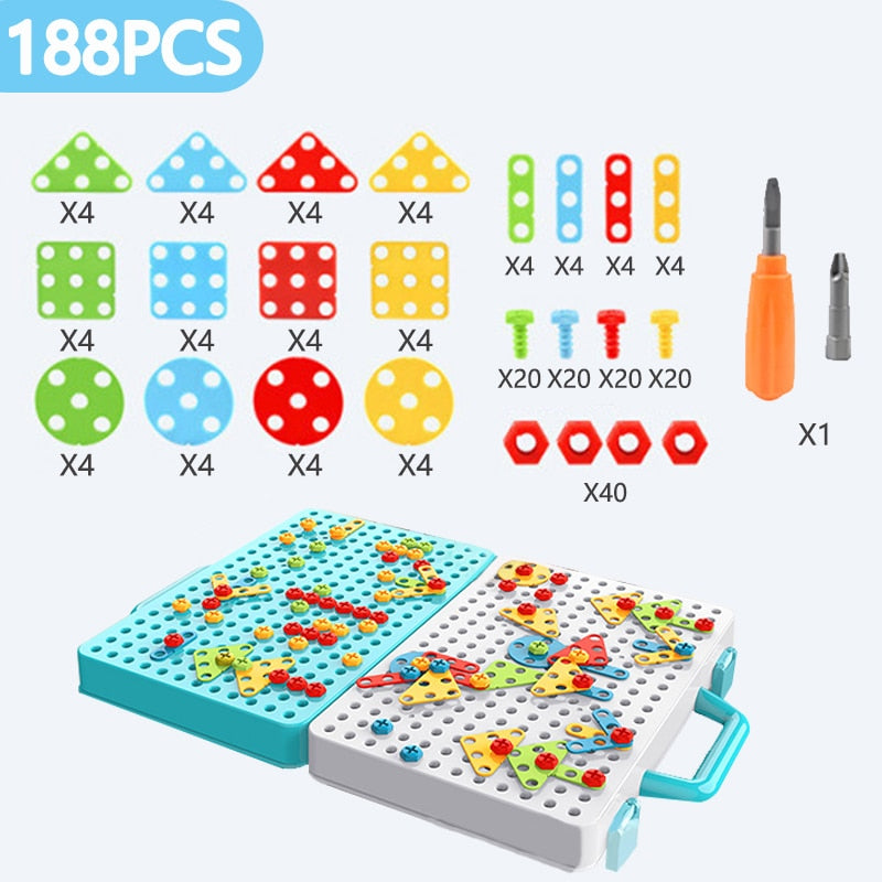Drilling Screw 3D Creative Mosaic Puzzle Toy