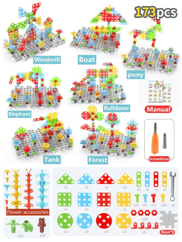 Drilling Screw 3D Creative Mosaic Puzzle Toy