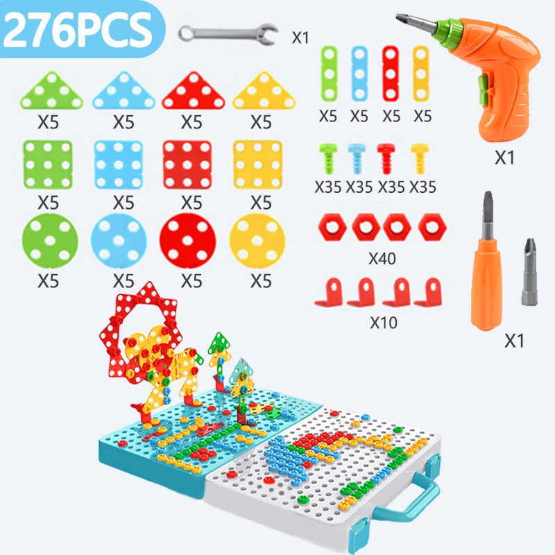 Drilling Screw 3D Creative Mosaic Puzzle Toy