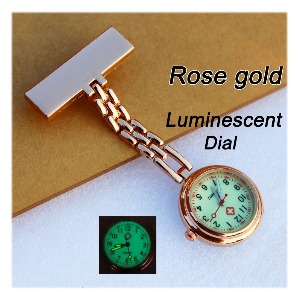 MEDICAL TIME - Personalized Brooch Watch for Caregivers (Gift Box with Engraving)
