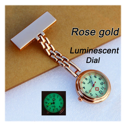 MEDICAL TIME - Personalized Brooch Watch for Caregivers (Gift Box with Engraving)