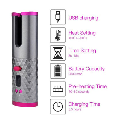 CORDLESS AUTOMATIC HAIR CURLER