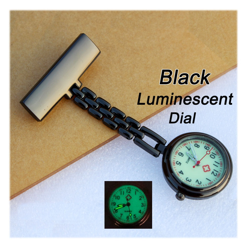 MEDICAL TIME - Personalized Brooch Watch for Caregivers (Gift Box with Engraving)