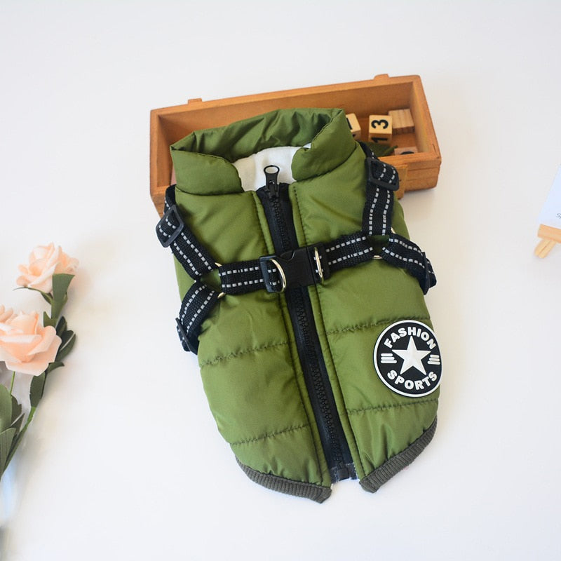 WARM HARNESS DOG COAT