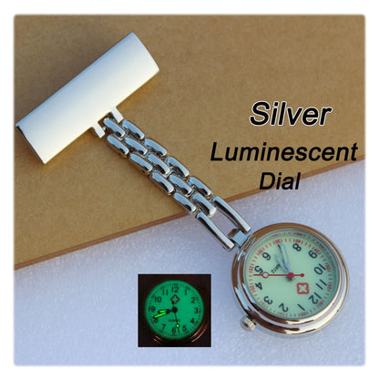 MEDICAL TIME - Personalized Brooch Watch for Caregivers (Gift Box with Engraving)