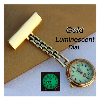 MEDICAL TIME - Personalized Brooch Watch for Caregivers (Gift Box with Engraving)