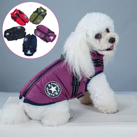 WARM HARNESS DOG COAT
