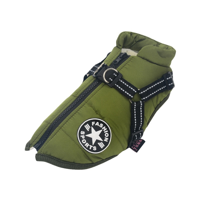 WARM HARNESS DOG COAT