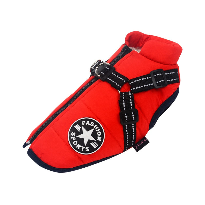 WARM HARNESS DOG COAT