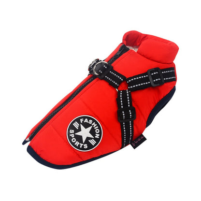 WARM HARNESS DOG COAT